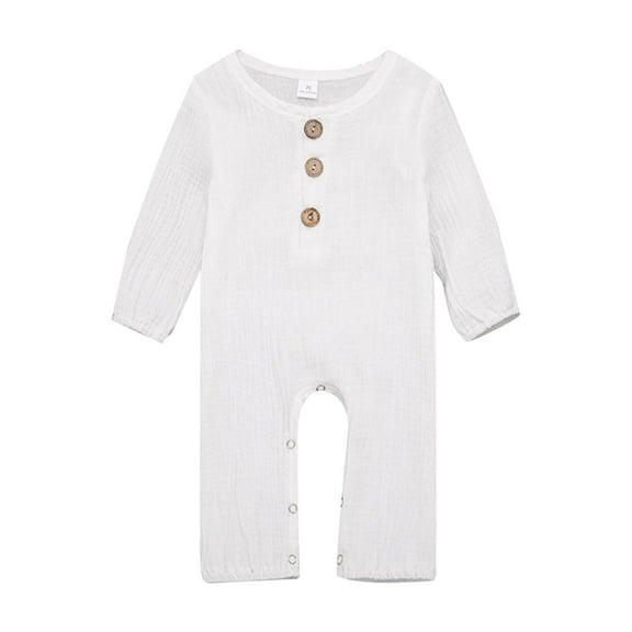 EnJoCho Baby Comfy Bodysuit Baby Girl Boy Jumpsuit Solid Color Long Sleeve Knitted Romper Clothes Light Long Sleeve Jumpsuit Toddler Girl Trendy Clothing Casual Home Bodysuit