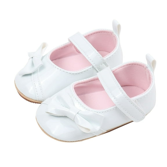 EnJoCho Baby Girl Sandals Spring Summer Autumn Metallic Finish Soft Rubber Sole Non-Slip Toddler Shoes for 0-24 Months Baby Girls Lightweight Casual Footwear with Solid Color Design