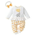 thumbnail image 1 of EnJoCho Baby Girl 𝖱omper Jumpsuit Bodysuit Long Sleeve Cute Cartoon Elephant Heart Print Fall Clothes Outfit Baby Toddler 𝖱omper, 1 of 6