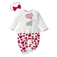 thumbnail image 1 of EnJoCho Baby Girl 𝖱omper Jumpsuit Bodysuit Long Sleeve Cute Cartoon Elephant Heart Print Fall Clothes Outfit Baby Toddler 𝖱omper, 1 of 6