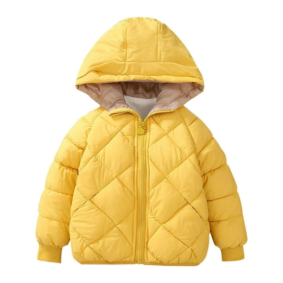EnJoCho Baby Girls Boys Winter Jacket Puffer Down Coat Fleec𝖾 Lined Zipper Hooded Warm Thermal Outwear Outerwear Jacket Coat Snowsuit Alternative