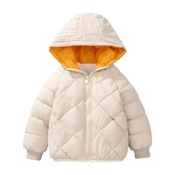 EnJoCho Baby Girls Boys Winter Jacket Puffer Down Coat Fleec𝖾 Lined Zipper Hooded Warm Thermal Outwear Outerwear Jacket Coat Snowsuit Alternative