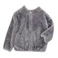 thumbnail image 1 of EnJoCho Baby Girls Loose Coat Little/Big Kids Boys and Girls Fall Long Sleeved Solid Color Short Pile Coral Jacket Daily Wear School Kids Trendy Clothing Top 9-10 Years, 1 of 3