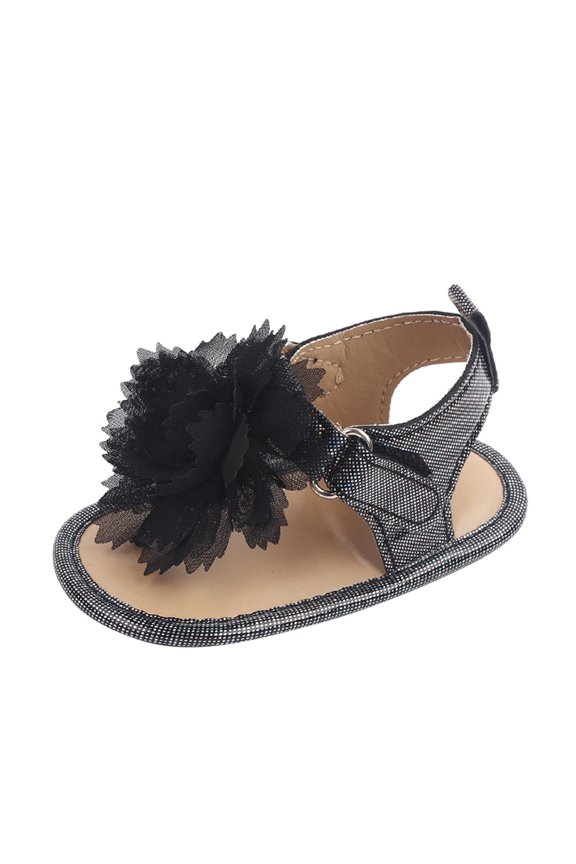 Baby Girls Mesh Floral Sandals, Single Shoe Design with Adjustable Straps, Breathable First Walker Princess Shoes for Special Occasions & Playdates