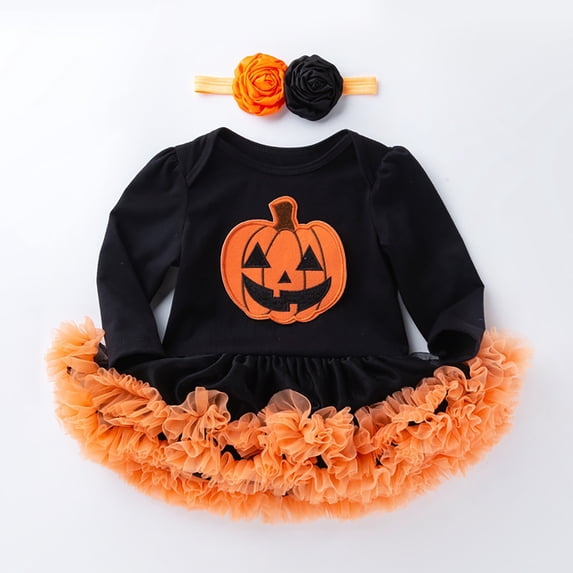 EnJoCho Baby Girls Open Shoulder Poncho Dress Halloween Cartoon Print Bodysuit Soft Knit Princess Dress Comfy Outfit