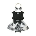 thumbnail image 1 of EnJoCho Baby Girls Sleeveless Lace Knit Triangle Dress 0 to 1 Year Old Toddler Girl Flower Bow A Line Dress with Headband Little Child Summer Party Birthday Dresses, 1 of 3