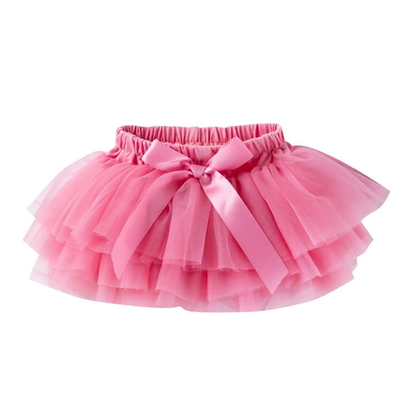 EnJoCho Baby Girls Soft Furry Tutu Skirt Shorts Solid Bowknot Patchwork Party Carnival Mesh Tutu Skirt Fashion Solid Party Dress Little & Big Children Girl Summer Clothes