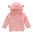 thumbnail image 1 of EnJoCho Baby Kids Jacket Toddler Cute Winter Warm Jacket Outerwear Floral Hooded Zipper Padded Outwear for Girls Or Boys Kids Trendy Clothing Top 12-18 Months, 1 of 4