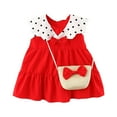 thumbnail image 1 of EnJoCho Baby Kids Long Skirt toddler Girls Sleeveless Polka Dot Princess Dress Bag Clothes Outfits Cute Little Girl Summer Fashion Party Dress, 1 of 4