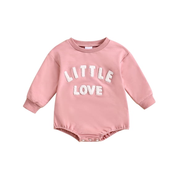 EnJoCho Baby Unisex Oversized Crewneck Pullover Sweatshirt 𝖱omper Bubble Kids Valentines Outfit Soft Cozy 2026 Winter Seasonal Gift Bodysuit Jumpsuit