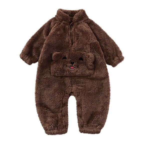 EnJoCho Baby Wedding Romper Toddler Baby Boys Girls Cute Cartoon Warmer Pajamas New Plush Panda Suit Winter Outfits Toddler Boys Trendy Bodysuit Casual Party Wear Clothes