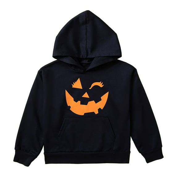 EnJoCho Baby's Trendy Hoodies Toddler Boys & Girls Hallo-ween Clothes Fall Casual Long Sleeve Ghostface Print Hooded Sweatshirt Small Kids Trendy Winter Fall Clothing