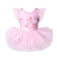 thumbnail image 1 of EnJoCho Ballet Leotards for Girls - Toddler 𝖥lutter Wing Sleeve Tutu Skirted Ballerina Dance Dress Princess Tiere𝖽 Toddler Dress, 1 of 4