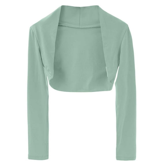 EnJoCho Ballet Shawl for Girls - Open Front Long Sleeve Crop Cardigan, Wrap Dance Top for Leotard Shawl & Recital Outfits