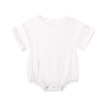 thumbnail image 1 of EnJoCho Bamboo Fiber Fart Bag Romper - Airy Summer Baby Bodysuit, Pastel Colors Crawling Outfit with Elastic Cuffs, Eco-Friendly Baby Daily Wear (18-24 Months,J), 1 of 2