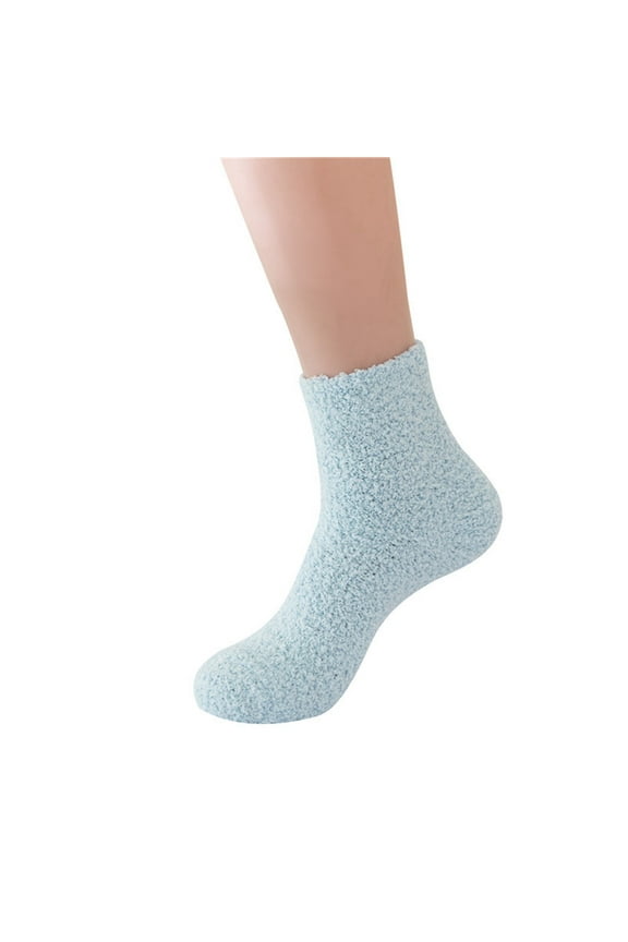 Boho Women'S Breathable Mid-Ankle Socks Retro Fashion Mid-Calf Socks For Ladies Winter Candy Color Tube Socks Coral Socks Floor Socks Solid Color Warm Socks