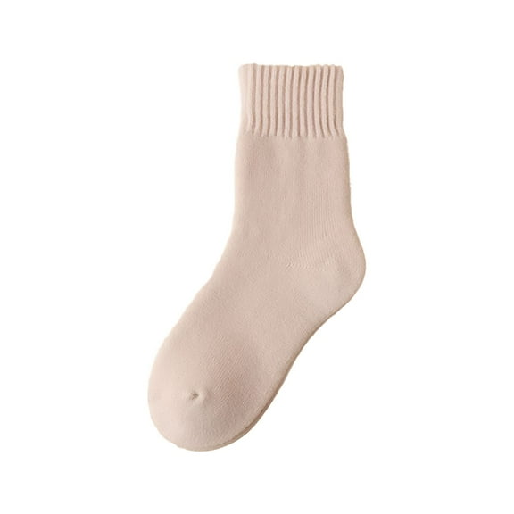 EnJoCho Boho Women'S Breathable Mid-Ankle Socks Vintage-Inspired Fashion Ankle Socks Women's Solid Color Autumn And Winter Thickened Socks Warm And Velvet Towel Socks