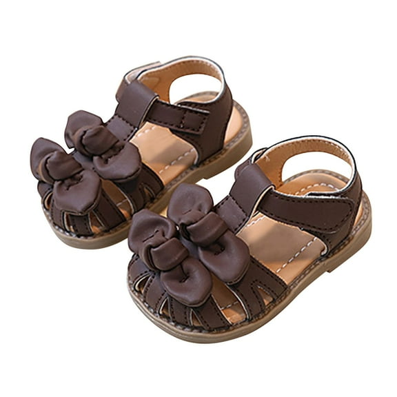 EnJoCho Bow Accent Toddler Girl Sandals Lightweight Breathable Summer Shoes for Baby Girls, Cute Princess-Style Casual Footwear for Spring & Summer Seasons