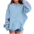 thumbnail image 1 of EnJoCho Bow Hoodie for Girls Kids Graphic Cute Hoodies Girl's Leopard Sweatshirts Prints Casual Pullover Sweatshirt, 1 of 7
