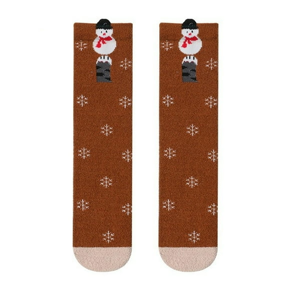 EnJoCho Boy Girl Christmas Knee High Cartoon Socks Toddler Kids Unisex Warm Thick Cotton Socks Santa Socks Long Stockings Baby Boys Girls Soft Cute Casual Socks School Home