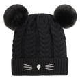 thumbnail image 1 of EnJoCho Boy and Girl Knitted Cat Winter Hat Baby Embroidery Warm Hat Cotton Woolen Kids Hat Cute Winter Casual Outdoor Caps, 1 of 5