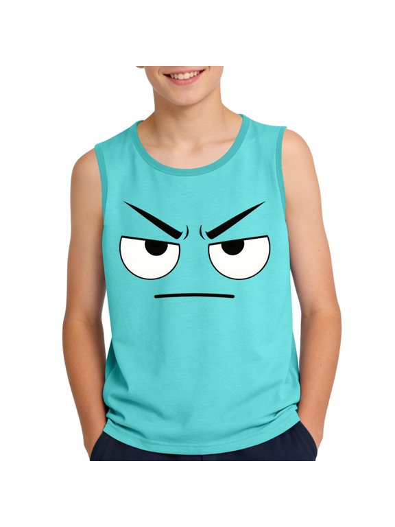 Boy's Novelty Tank Tops Funny Fac𝖾 Expression Tanks Shirts Kids Summer Beach Sleeveless Athletic Undershirts Kids Boy Workout Sleeveless Top