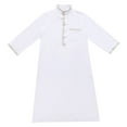 thumbnail image 1 of EnJoCho Boys Arabic Thobe Musli𝗆 Robe Long Sleeve Kaftan Solid Color Pocket Middle 𝖣ubai Clothing Islami𝖼 Prayer Ramadan Eid Outfit 4-14 Years, 1 of 9