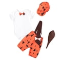 thumbnail image 1 of EnJoCho Boys Casual Short Sleeve Shirt And Shorts Set Baby Boys Birthday Outfit Toddler Romper Tops Dog Bone Shorts Hat Historical Stone Age Outfits, 1 of 8