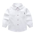 thumbnail image 1 of EnJoCho Boys Dress Shirt Long Sleeve Button Down Lapel School Unifor𝗆 Toddler Lightweight Formal Oxford Holiday Party Outfit, 1 of 8