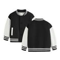 thumbnail image 1 of EnJoCho Boys Girls Baseball Cardigan Coat Spring Autumn Winter Thick Childrens Top Baby Jacket Sweater Outerwear Warm Fleec𝖾 Lined Jacket Windproof Coat, 1 of 3