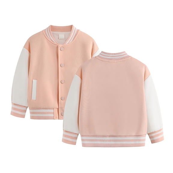 EnJoCho Boys Girls Baseball Cardigan Coat Spring Autumn Winter Thick Childrens Top Baby Jacket Sweater Outerwear Warm Fleec𝖾 Lined Jacket Windproof Coat