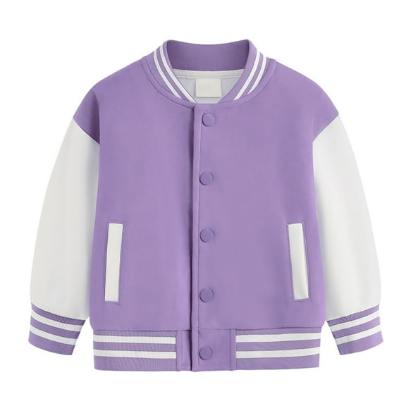EnJoCho Boys Girls Coat Spring Autumn Winter New Children Plus Baseball Clothes Baby Cardigan Small Medium Thick Childrens Top Outerwear Jacket