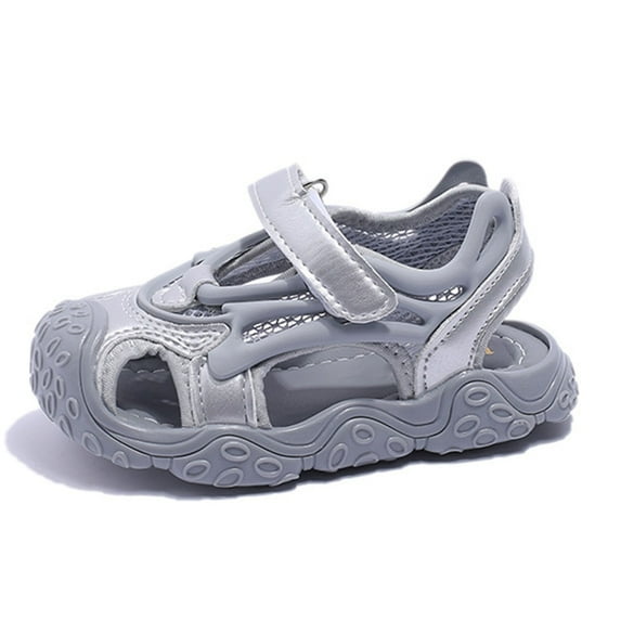 EnJoCho Boys Summer Sandals Closed Toe Hiking Outdoor Sport Non-Slip Lightweight Beach Shoes for Toddler Kids Children Durable Walking Sandals