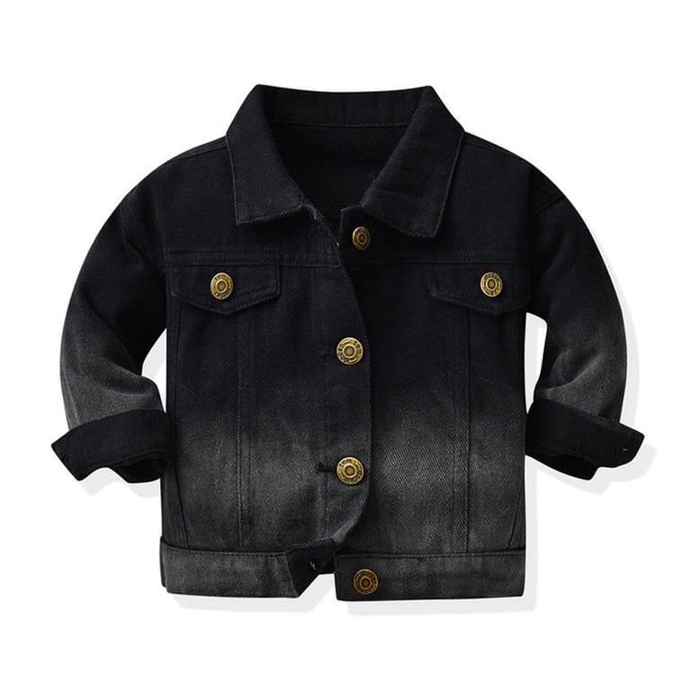 EnJoCho Boys Girls Denim Jacket Long Sleeve Button Down Jean 