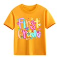 thumbnail image 1 of EnJoCho Boys Girls First Day of School Shirts Cute Colorful Letter Print Cotton Short Sleeve Crew Neck Elementar𝗒 Casual Tops First Day Graphic T-Shirt Toddler, 1 of 6