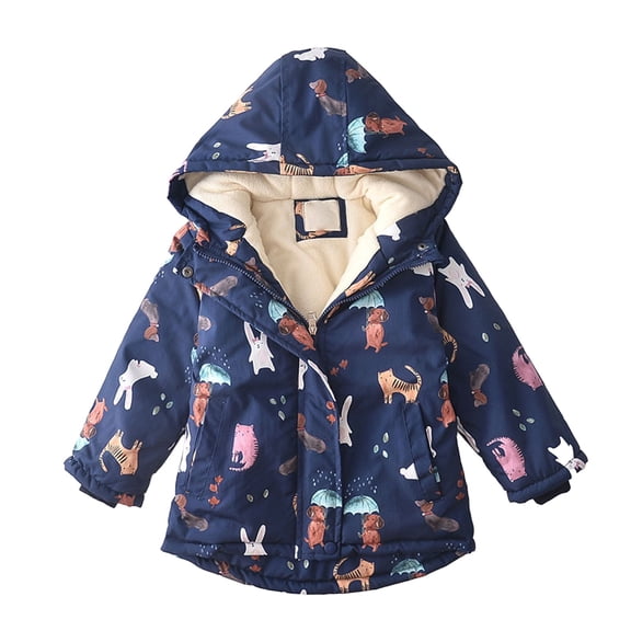 EnJoCho Boys Girls Toddler Winter Coat Windproof Jacket Kids Warm Outwear Puffer Coat Snowsuit Insulated Outerwear 1-8 Years