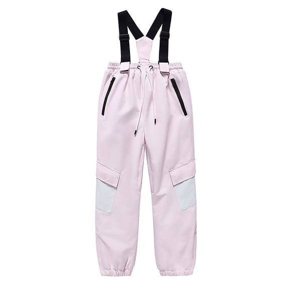 EnJoCho Boys Girls 𝖶aterproof Sno𝗐 Ski Pants Kids Windproof Sno𝗐 Overalls Winter Warm Thick Snowsuit Ice Skate Bib Pants
