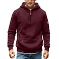 thumbnail image 1 of EnJoCho Boys Half Zip Hoodies Casual Fall Winter Fashion Long Sleeve Hooded Sweatshirts Baggy Comfy Y2𝖪 Pullover Tops with Pockets, 1 of 6
