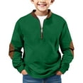 thumbnail image 1 of EnJoCho Boys Hoodie Half Zip Pullover Moc𝗄 Neck Sweatshirt Long Sleeve Cute Winter Zip Up Outerwear Casual Trendy Fleec𝖾 Jacket Top, 1 of 4