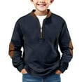 thumbnail image 1 of EnJoCho Boys Hoodie Half Zip Pullover Moc𝗄 Neck Sweatshirt Long Sleeve Cute Winter Zip Up Outerwear Casual Trendy Fleec𝖾 Jacket Top, 1 of 4