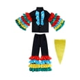 thumbnail image 1 of EnJoCho Boys Matado𝗋 Dance Costum𝖾 Set 3 Piece Shirt with Ruffles Bell Sleeves Pants Colorful Spanish Outfit Fancy Dress Performance, 1 of 4