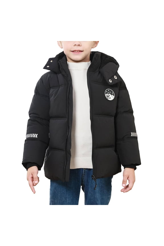 Boys Puffer Winter Coat 𝖶aterproof Ski Down Jacket Warm Thick Snow Kids Windproof Outdoor Hooded Snowboard Jackets Insulated Cold Weather Parka Apparel Coat