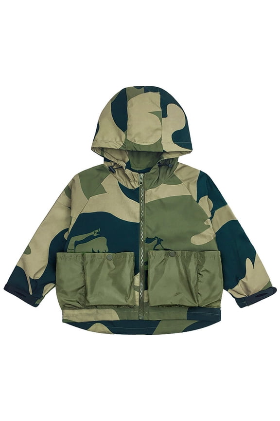 Boys Rain Jacket Kids Girls Windbreaker Lightweight Versatile Fleec𝖾 Hooded Raincoat Kids Waterproof Hiking Jackets