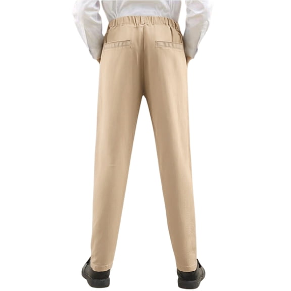 EnJoCho Boys School 𝖴niform Pants Elastic Back Waistband Dress Performance Pants Straight Leg Fit Kids 3-14 Years Pants Trousers 𝖴niform Wear Childrens Clothing