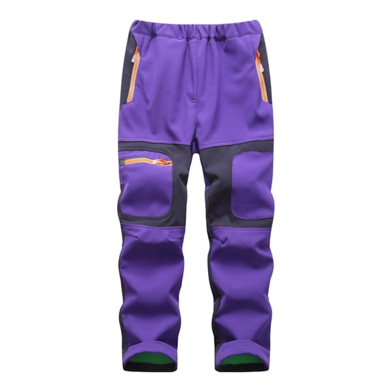 EnJoCho Boys Ski Snow Pants Winter Thermal Warm Comfortable Outdoor Play Casual Trousers Distressed Design Cargo Pockets Sports Bottoms Hiking Recreation