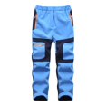 thumbnail image 1 of EnJoCho Boys Ski Snow Pants Winter Thermal Warm Comfortable Outdoor Play Casual Trousers Distressed Design Cargo Pockets Sports Bottoms Hiking Recreation, 1 of 4