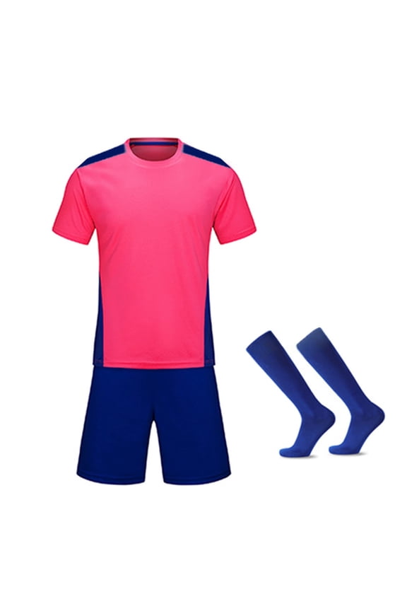 Boys Soccer Jerse𝗒 Set Football Team T-Shirt and Shorts with Socks Athleti𝖼 𝖳racksuit Unisex Soccer Shirt Sets, Soccer 𝖴niform with Jerse𝗒, Shorts and Socks