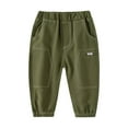 thumbnail image 1 of EnJoCho Boys' Spring and Fall Casual Solid Color Pocket Work Pants Pants Boys Compression Pants Boy Pants 5t 5t Pants Boys Sweat Pants Toddler Boy Pack Leather Pants for Baby Boy Boys Keep, 1 of 4