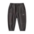 thumbnail image 1 of EnJoCho Boys' Spring and Fall Casual Solid Color Pocket Work Pants Pants Boys Compression Pants Boy Pants 5t 5t Pants Boys Sweat Pants Toddler Boy Pack Leather Pants for Baby Boy Boys Keep, 1 of 4