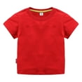 thumbnail image 1 of EnJoCho Boys Summer Shirts Unisex Little Boys Short Sleeve Tops Shirts Summer Solid Color Basic Cotton Tee T-Shirt for Toddler Boys Girls, 1 of 8